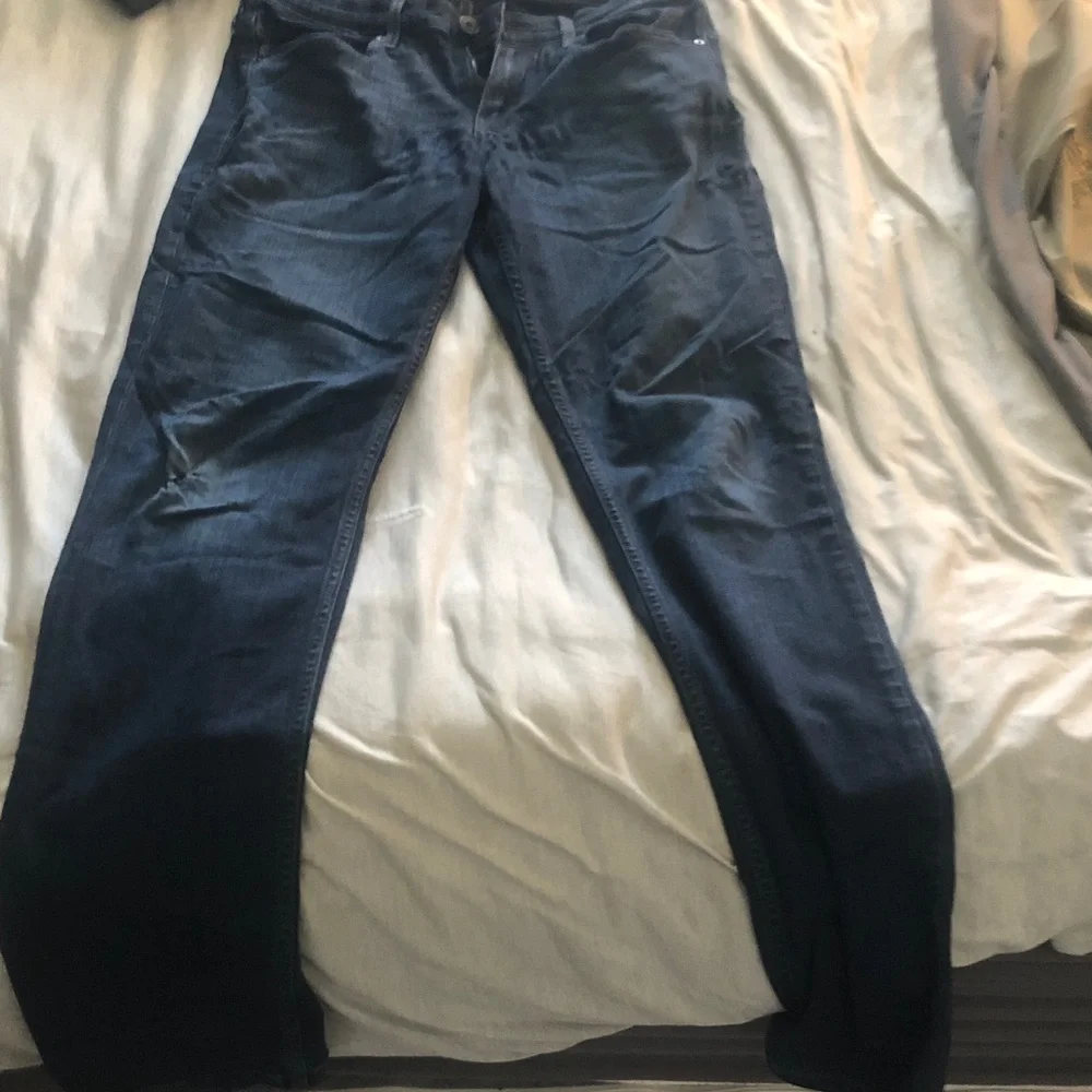 PAIGE Men's Slim Straight Jeans - Dark Blue